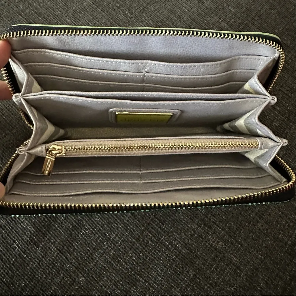 Deux Lux Green Sparkle Zip Around Wallet - Image 6