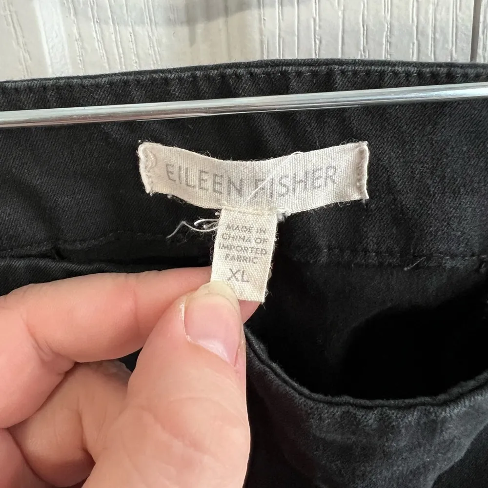 Eileen Fisher Ankle Zip Trousers Organic Cotton blend size XL - Image 2