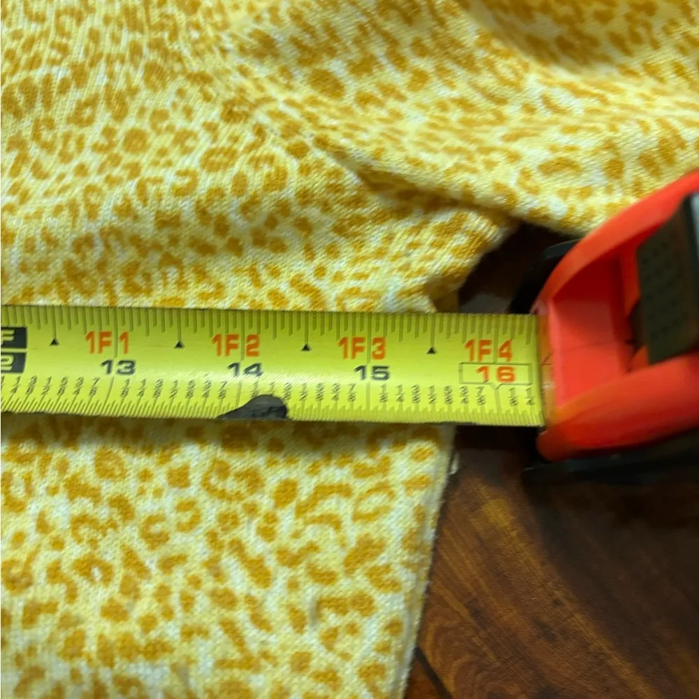 Talbots Cotton Angora Blend Golden Yellow cheetah leopard Cardigan Sweater Small - Image 13