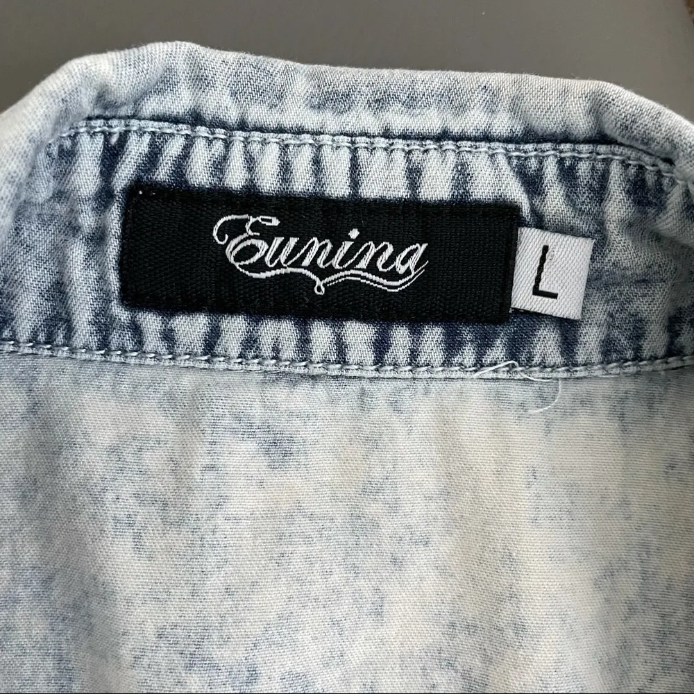 Eunina Women’s Acid Wash Sleeveless Top Size L - Image 8