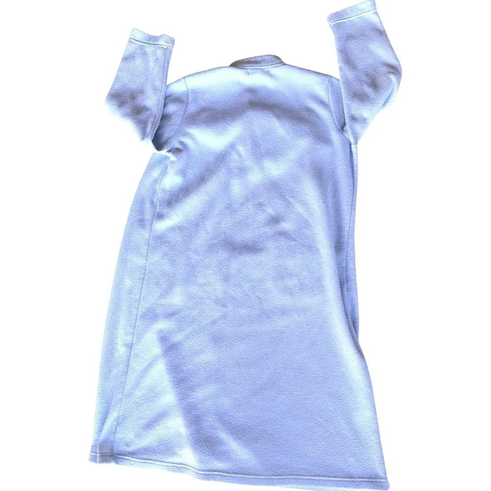 Miss Elaine Maxi Robe PL Petite Large Blue Fleece Zip Embroidered Flower… Size undefined - Image 7