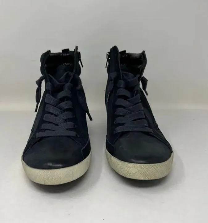 Kennel & Schmenger  Soho Lace Up Suede Leather Wedge Sneakers Shoes Blue 7 - Image 2