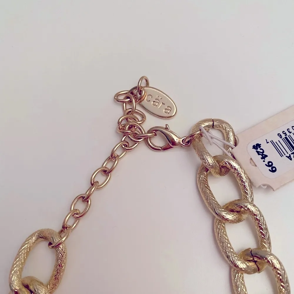 Gold gem statement necklace - Image 3