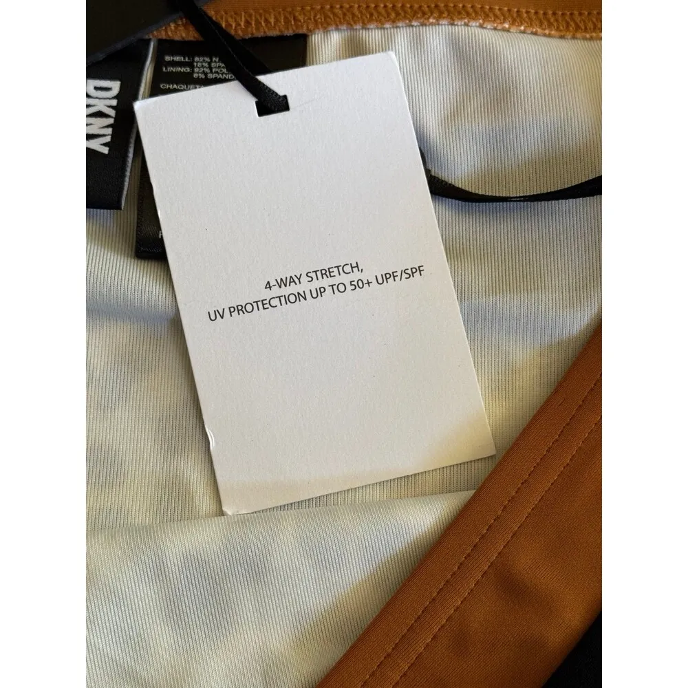 Dkny Colorblocked High Waist Bikini Bottoms Size Large Animal Print - Image 9