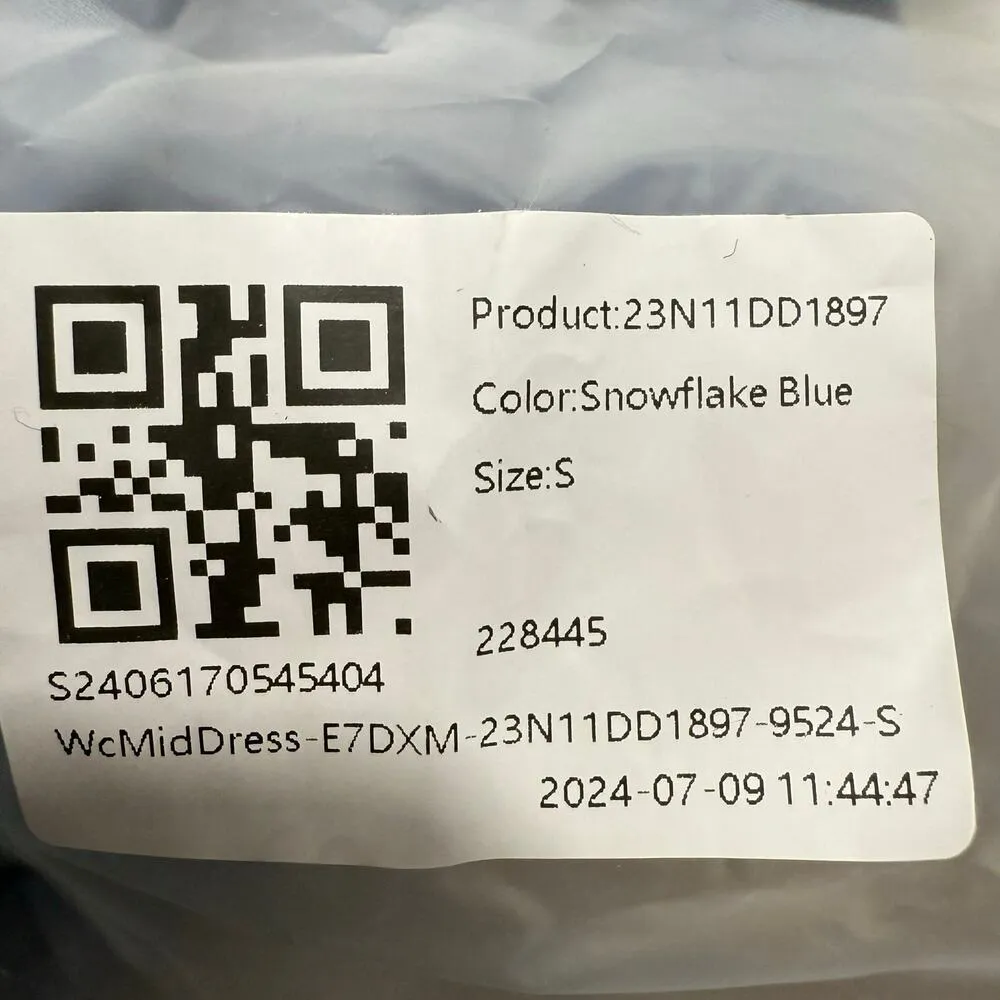 Halara Square Neck Corset Ruched Bodycon Midi Casual Dress Snowflake Blue NWT S - Image 9