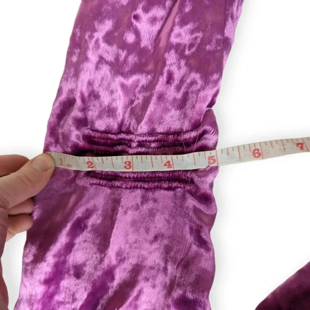 The Attico Velvet Wrap Dress Black Pink Size X - Image 14