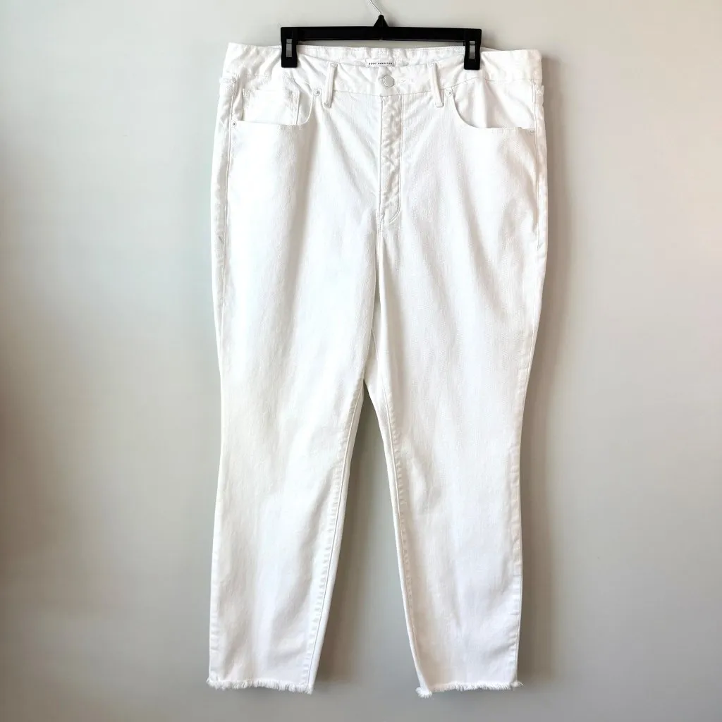 Good American Good Legs‎ Classic Straight Leg Jeans Womens Size 20 White - Image 3
