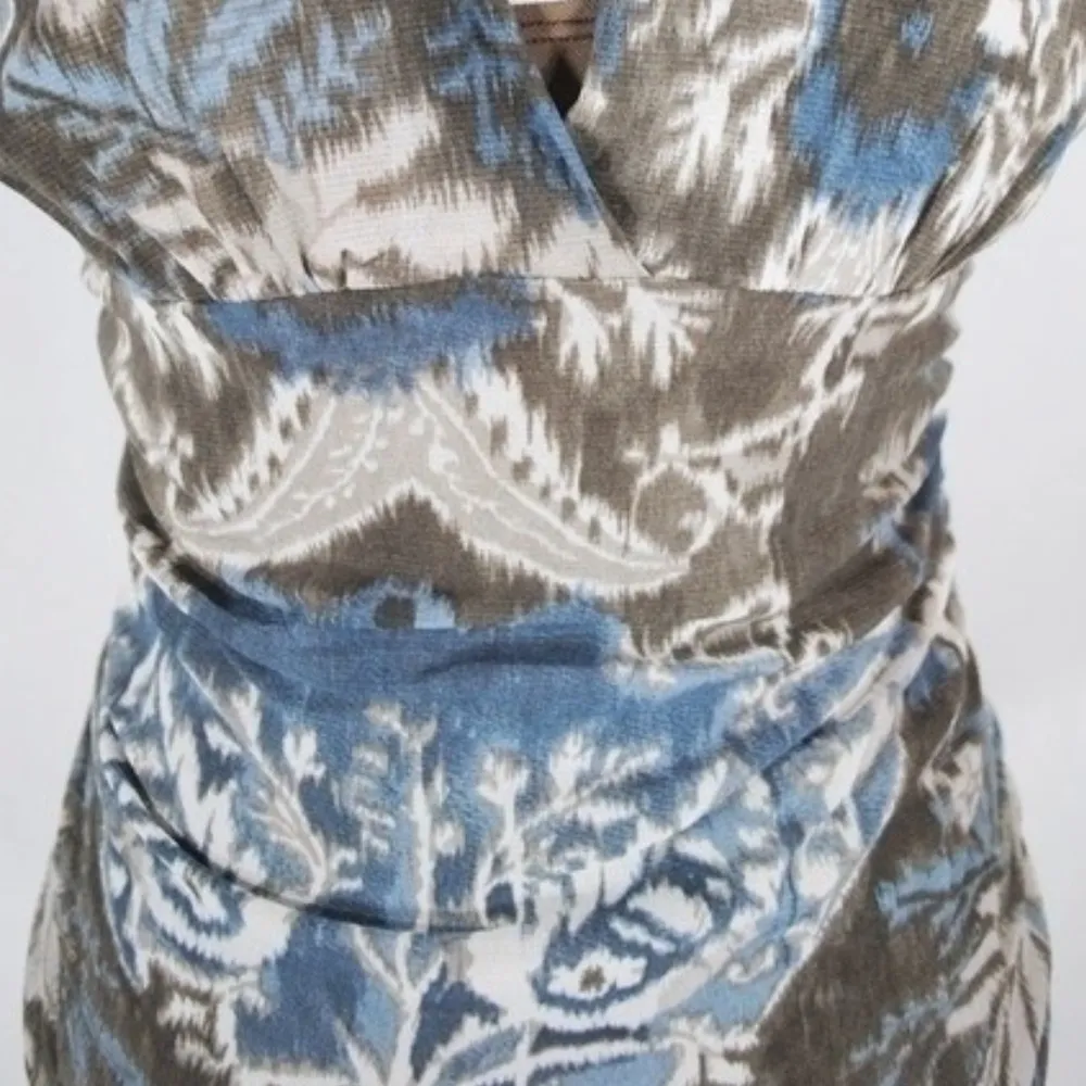 Karen Kane shirred mesh faux wrap blouse size medium - Image 4