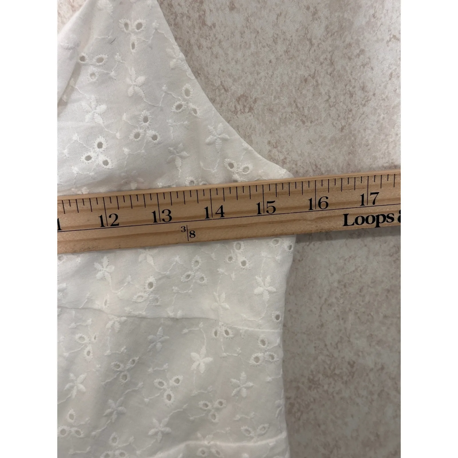 Petal+Pup Lulani White‎ Eyelet Frill Mini Dress Knot Twist Womens Size Large NWT White - Image 4