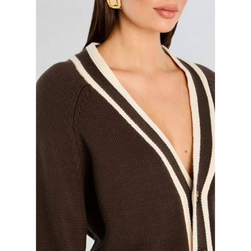 💕RETROFETE💕 SEROYA Aiden Knit Cardigan ~ Ash Brown Large L NWT - Image 7