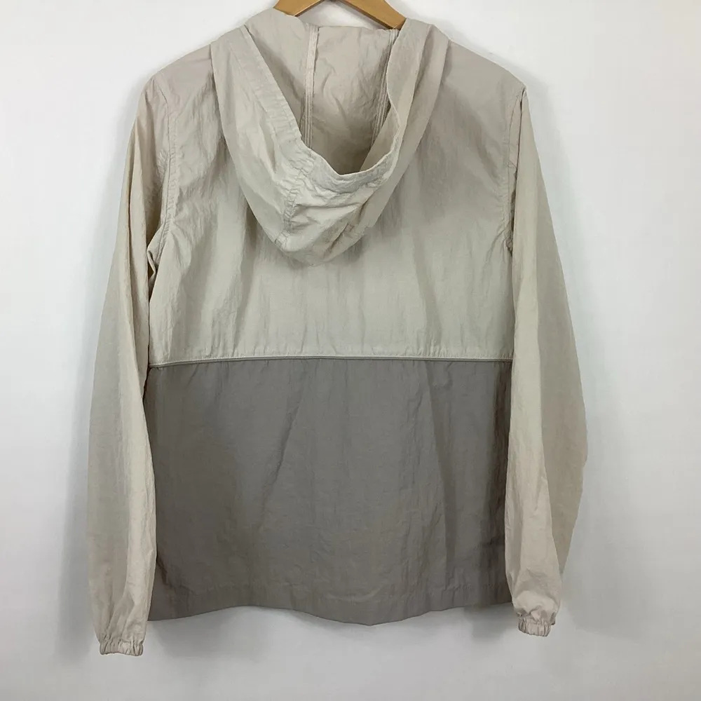 Thread & Supply Quarter Zip Windbreaker Size Medium Gray - Image 6