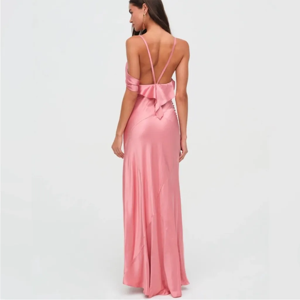 NWT FOR LOVE & LEMONS Jewel Maxi Dress In Mauve size S - Image 3