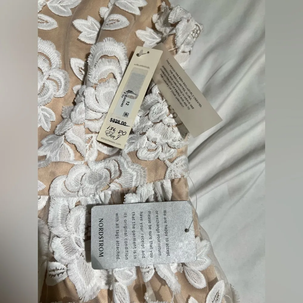 Eliza J Embroidered Mesh Fit & Flare Dress | 12 NWT - Image 11