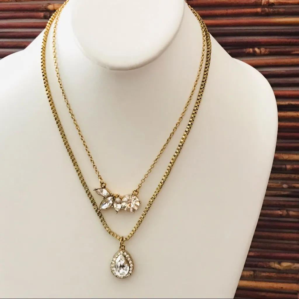 Erickson Beamon Rocks Rhinestone Necklace Gold - Image 4