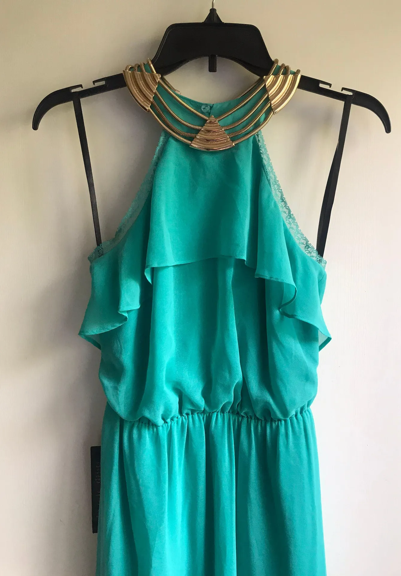 Majesty Maxi Turquoise Dress - Image 3