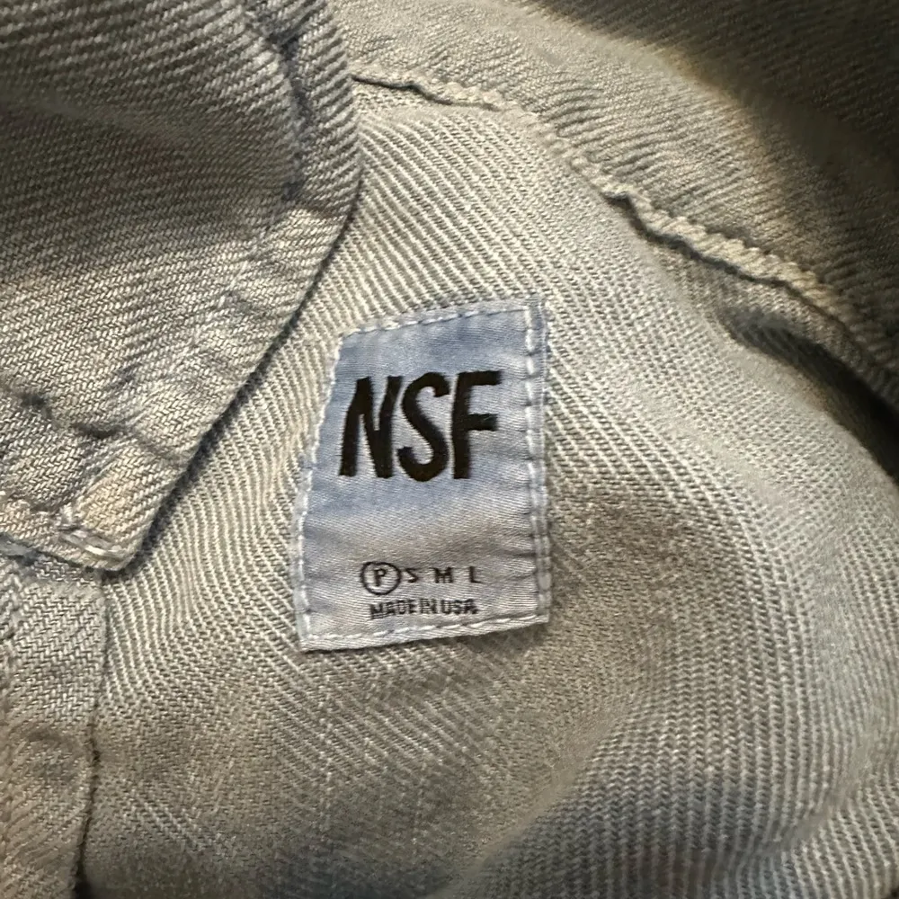 NSF Joli Pocket Cargo Jacket Light Grey Blue Size XS - Image 4