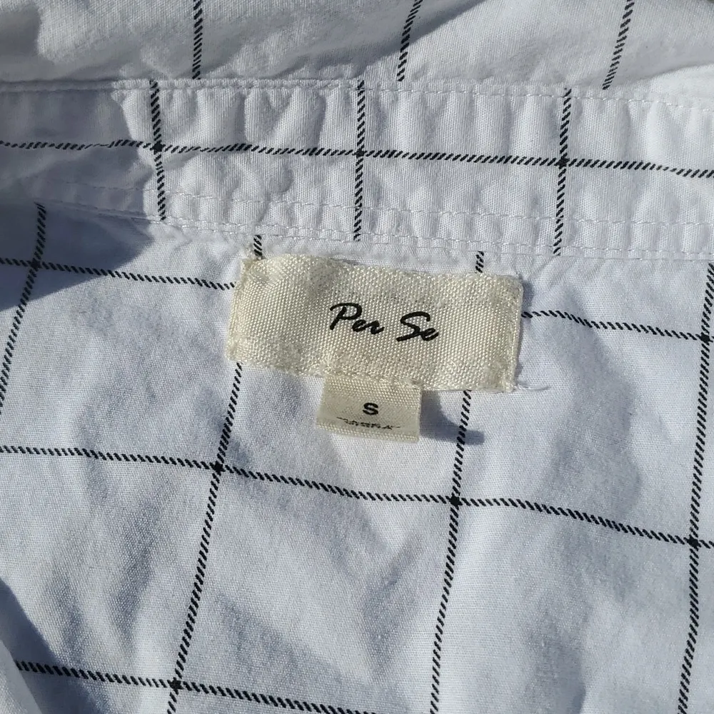 Per Se Plaid 1/4 Button Down Collared Shirt - Image 8