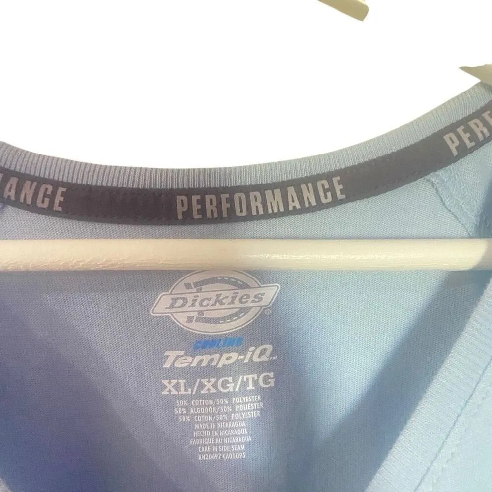 Dickies XL Performance cooling IQ long sleeve blue crew neck shirt - Image 2