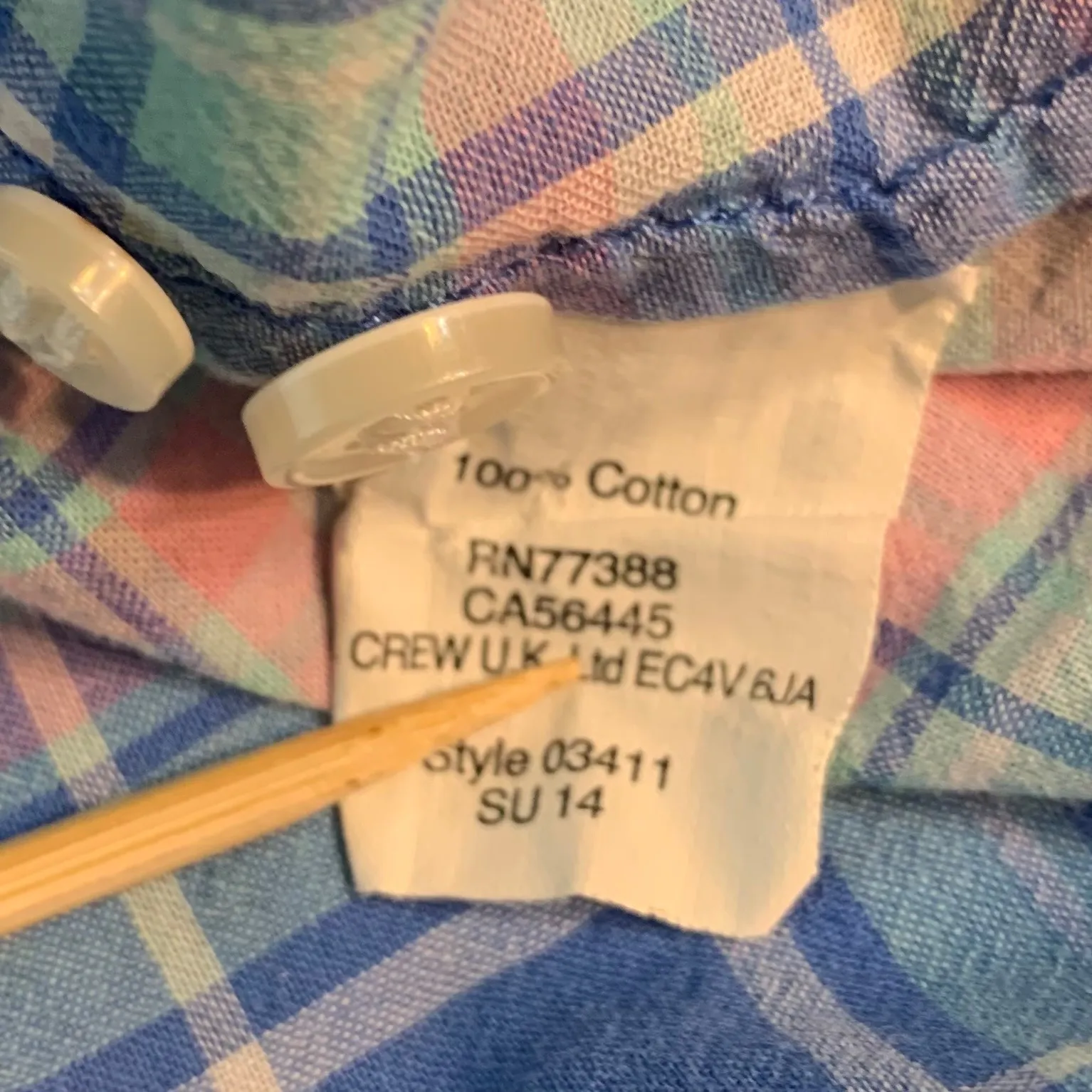 J. Crew Perfect Shirt Womens Blue Pink Green Plaid Button Down Casual Size S - Image 7