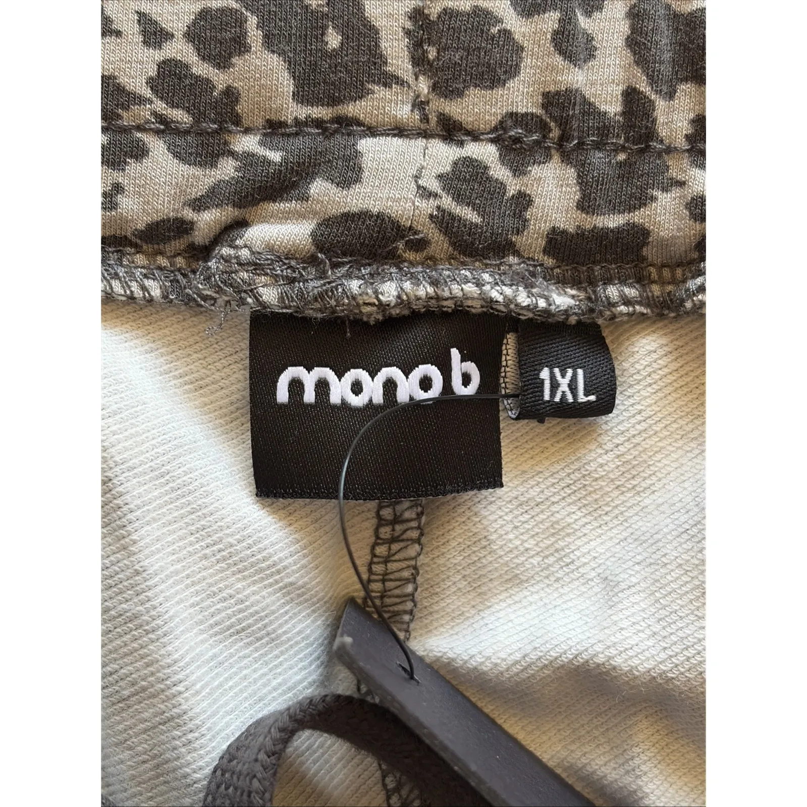 Mono B Gray Grey Cheetah Animal Print Stretch Joggers Casual Lounge Pants 1XL Size XL - Image 8