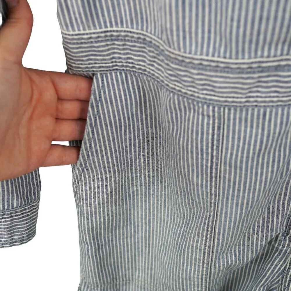 AG ADRIANO‎ GOLDSCHMIED Rochelle Romper Coveralls Shorts Stripe Size L - Image 9