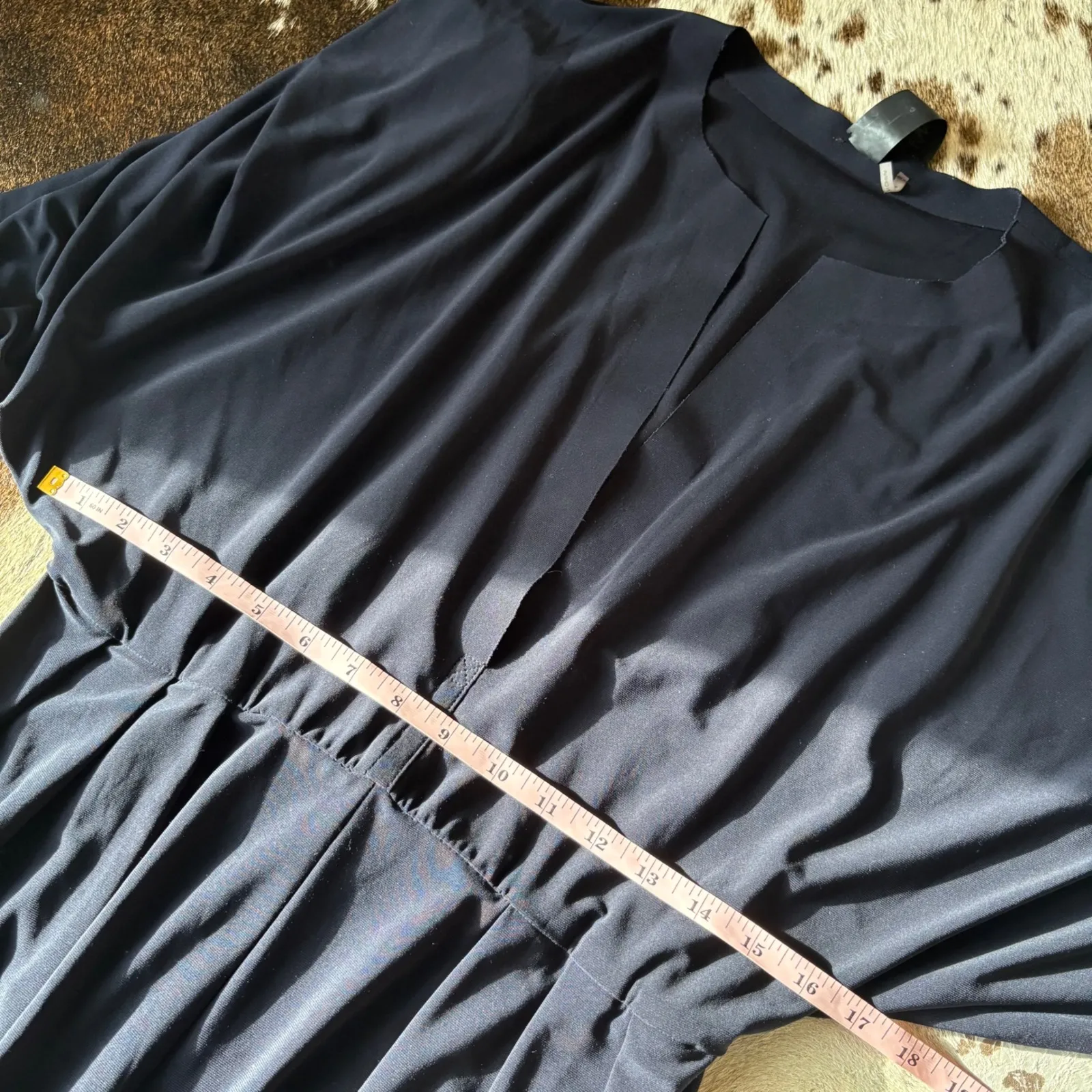 NORMA KAMALI Rectangle Plunging Kimono Sleeve Jogger Jumpsuit Size Medium - Image 9