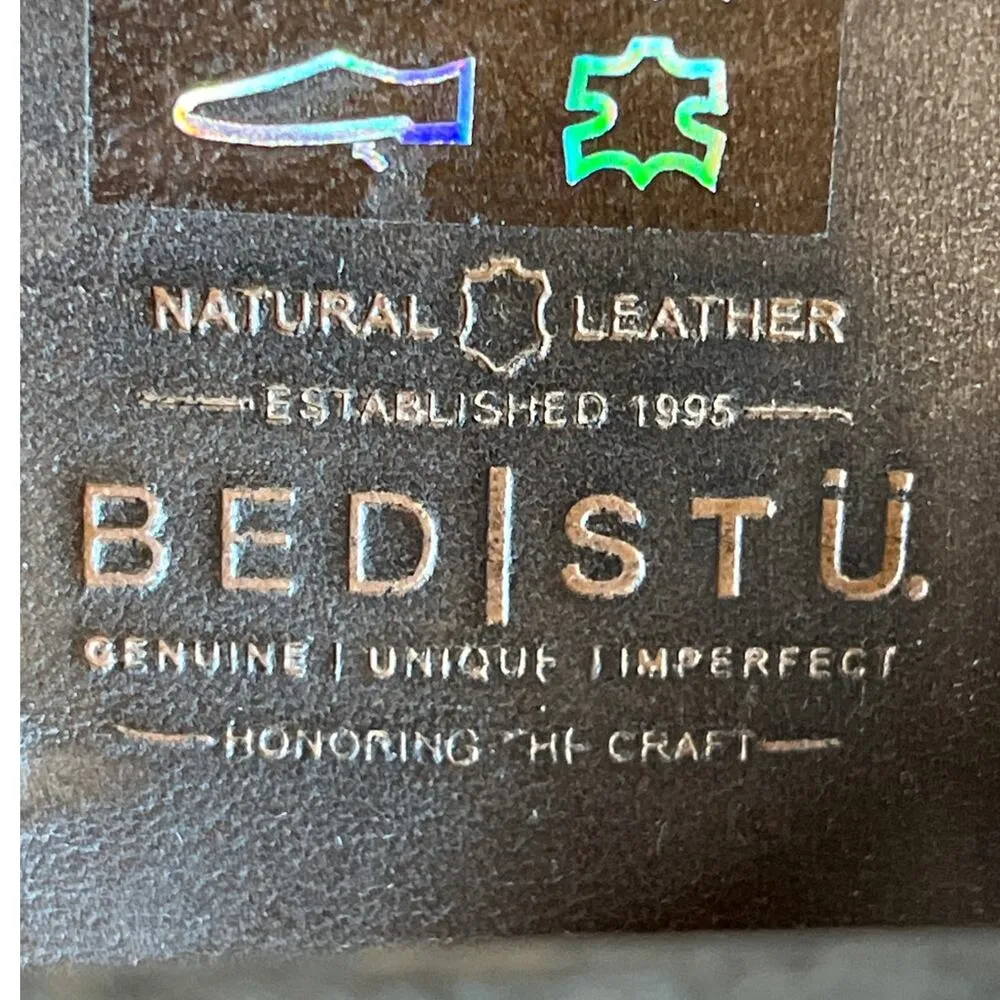 Bed Stu Ida Womens Brown Leather Hook and Loop Heeled Bootie Boots Size 6.5 Shoe - Image 9