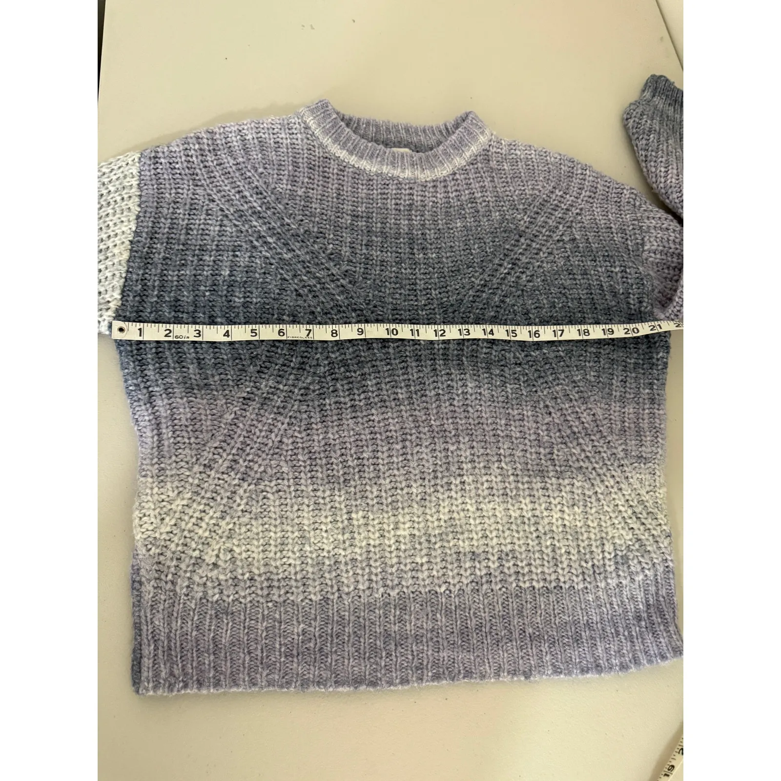 Women's Target A New Day Blue Purple Ombre Chunky Knit Oversized Sweater Small - Image 6