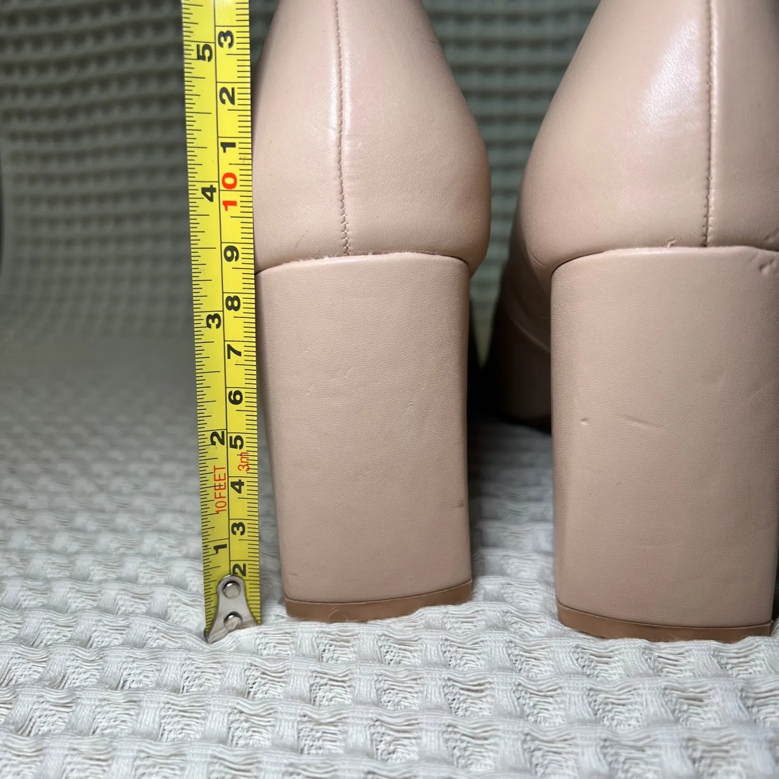 Dream Pairs Women's Classic Nude Pointed Toe Block Heel Pumps Size 8 - Image 9