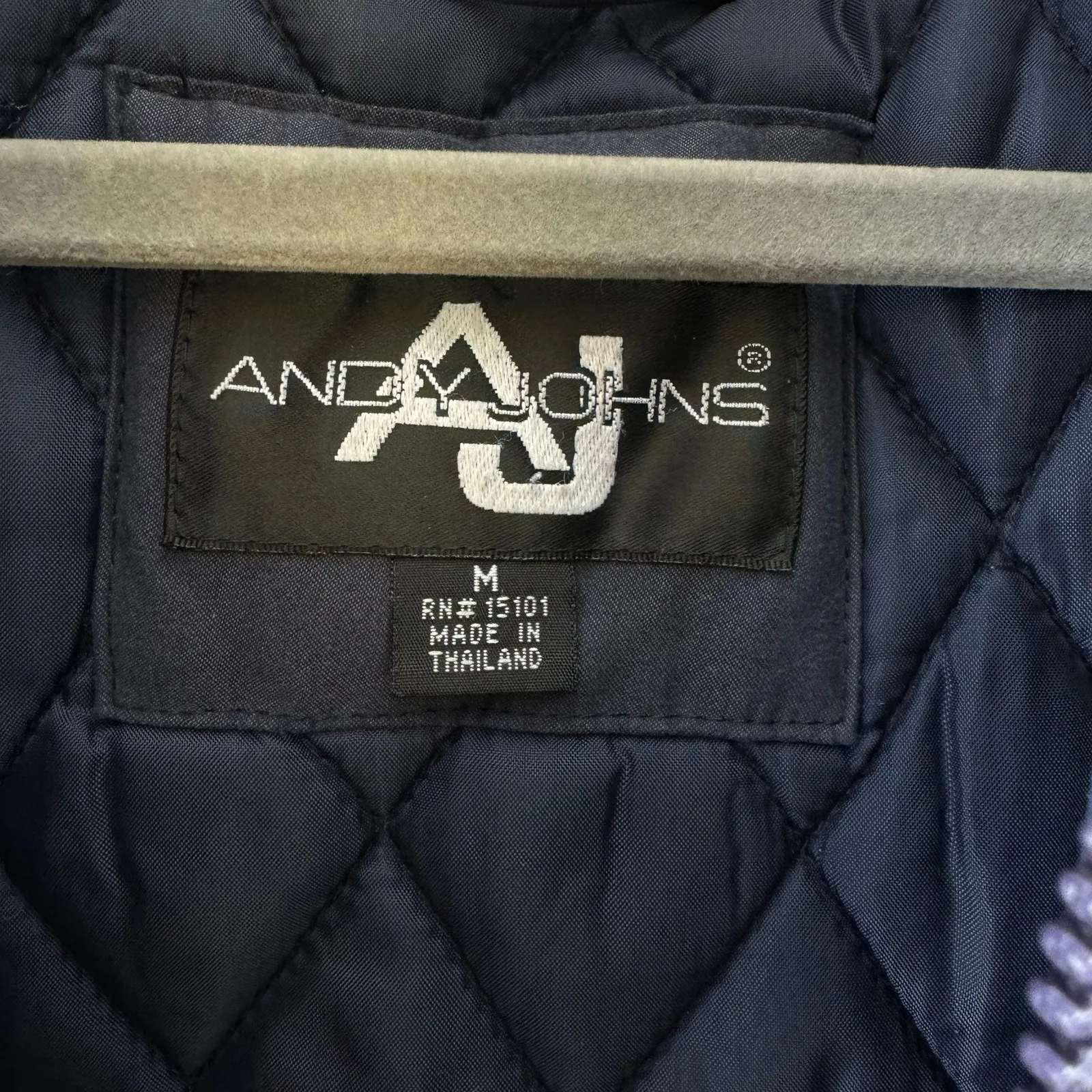 Vintage Andy Johns Navy Blue Fur Hooded High Neck Jacket Zippered Pockets Size M Size M - Image 7