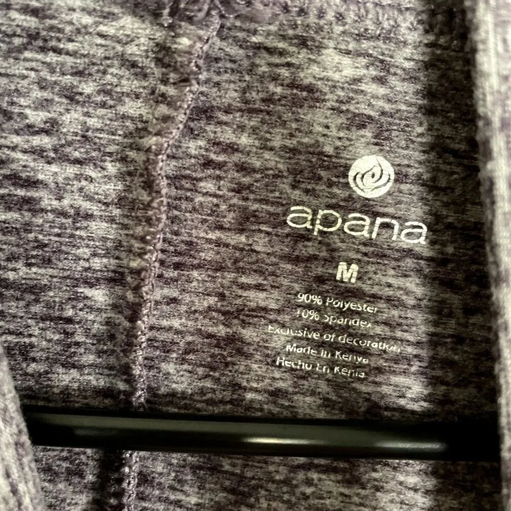 Apana purple athleisure long sleeved workout sweater cowl top classic comfort - Image 3