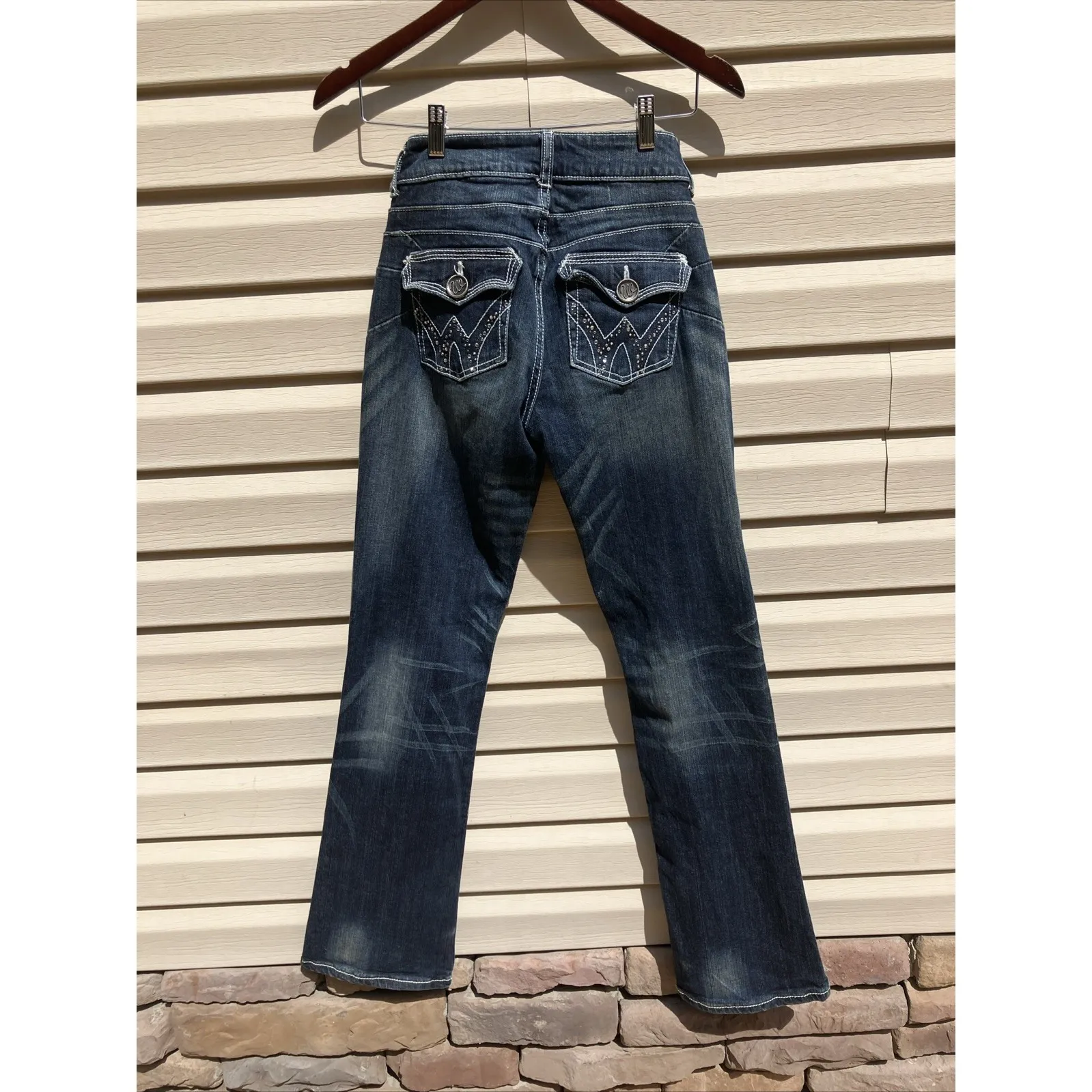 Vintage Wrangler Western Bootcut Blue Denim Jeans Women‎ Size 3X34 Rodeo Cowgirl - Image 3