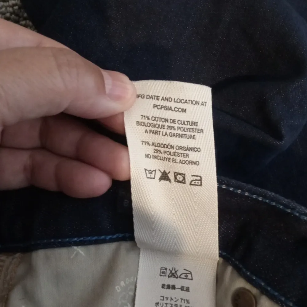 Patagonia Blue Straight Jeans Classic Style Mid Rise Organic Cotton Womens 25 - Image 6