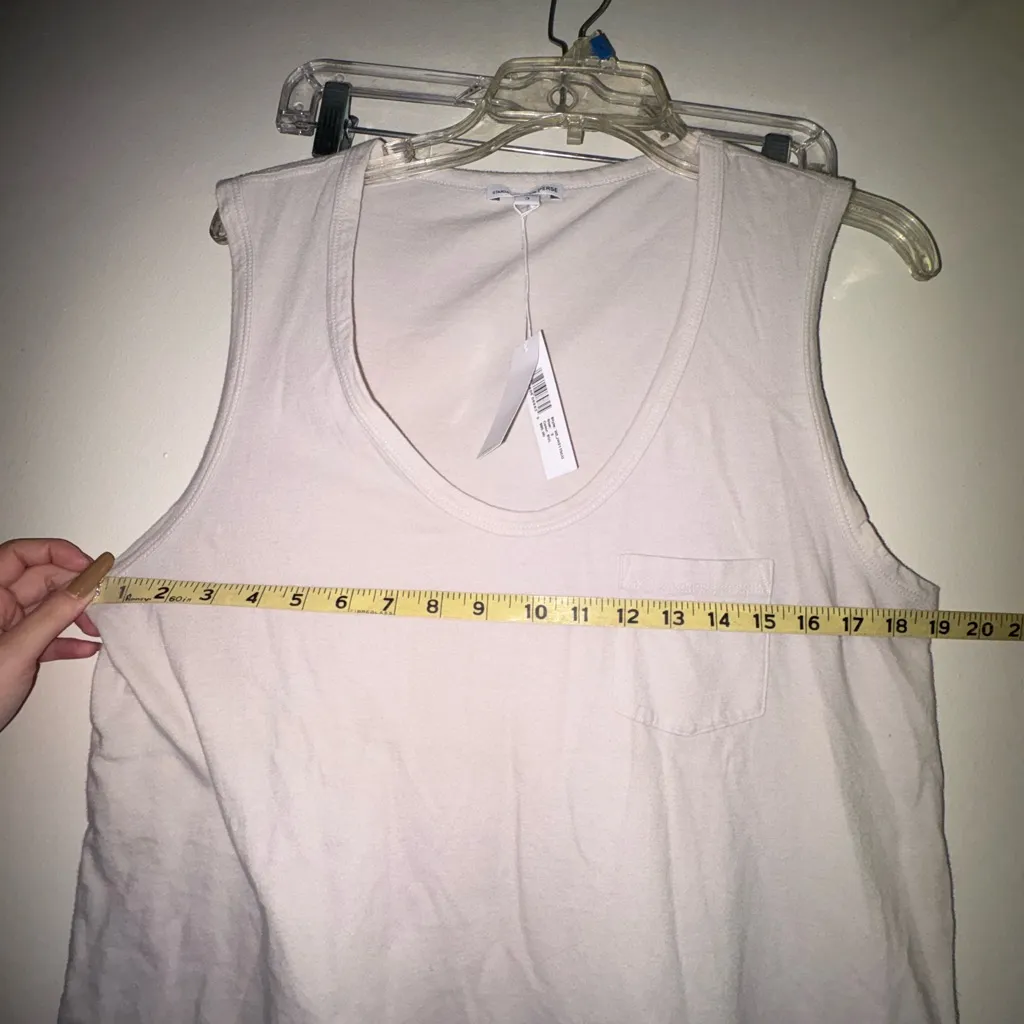 James Perse Women's 100% Cotton Tank Top Pocket (WLJH3115CU) SUL Size 3/L NWT - Image 6