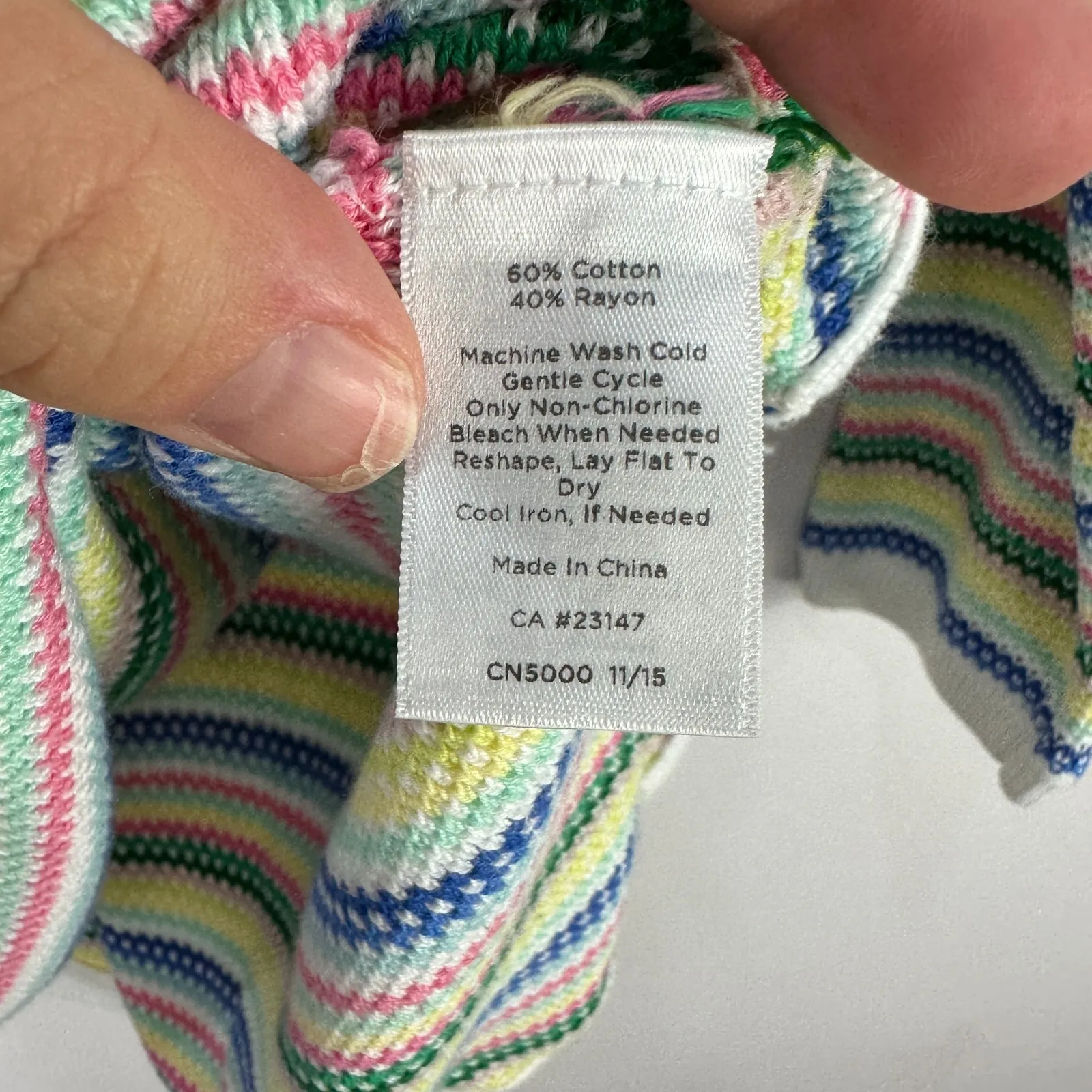 Talbots‎ Sweater M Multicolor Striped Knit Pullover Preppy Coastal Classic Chic - Image 7