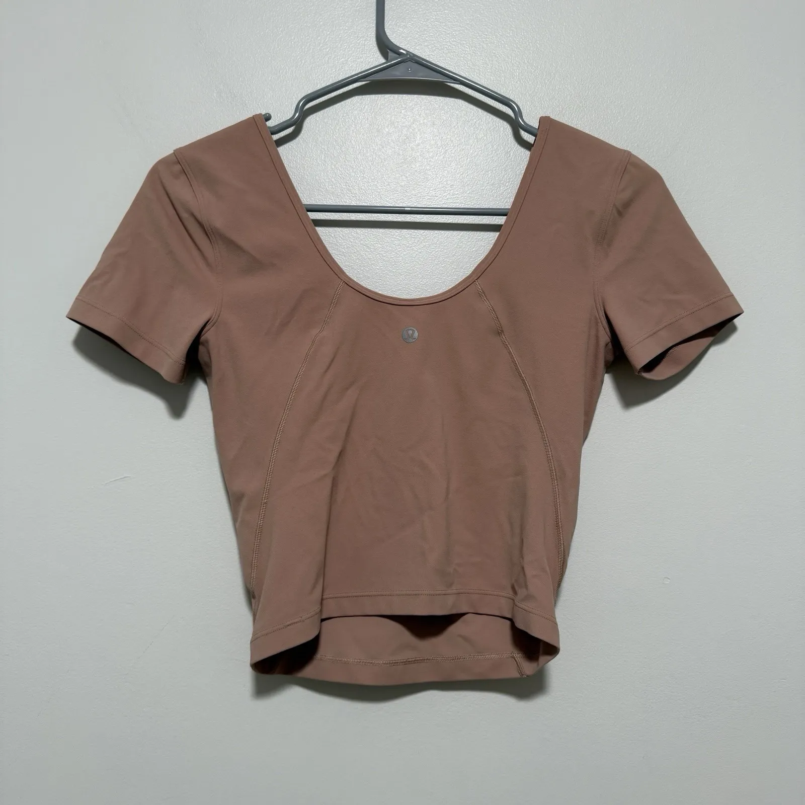 Lululemon Align Nulu T-Shirt in Pink Clay Size 4 - Image 5