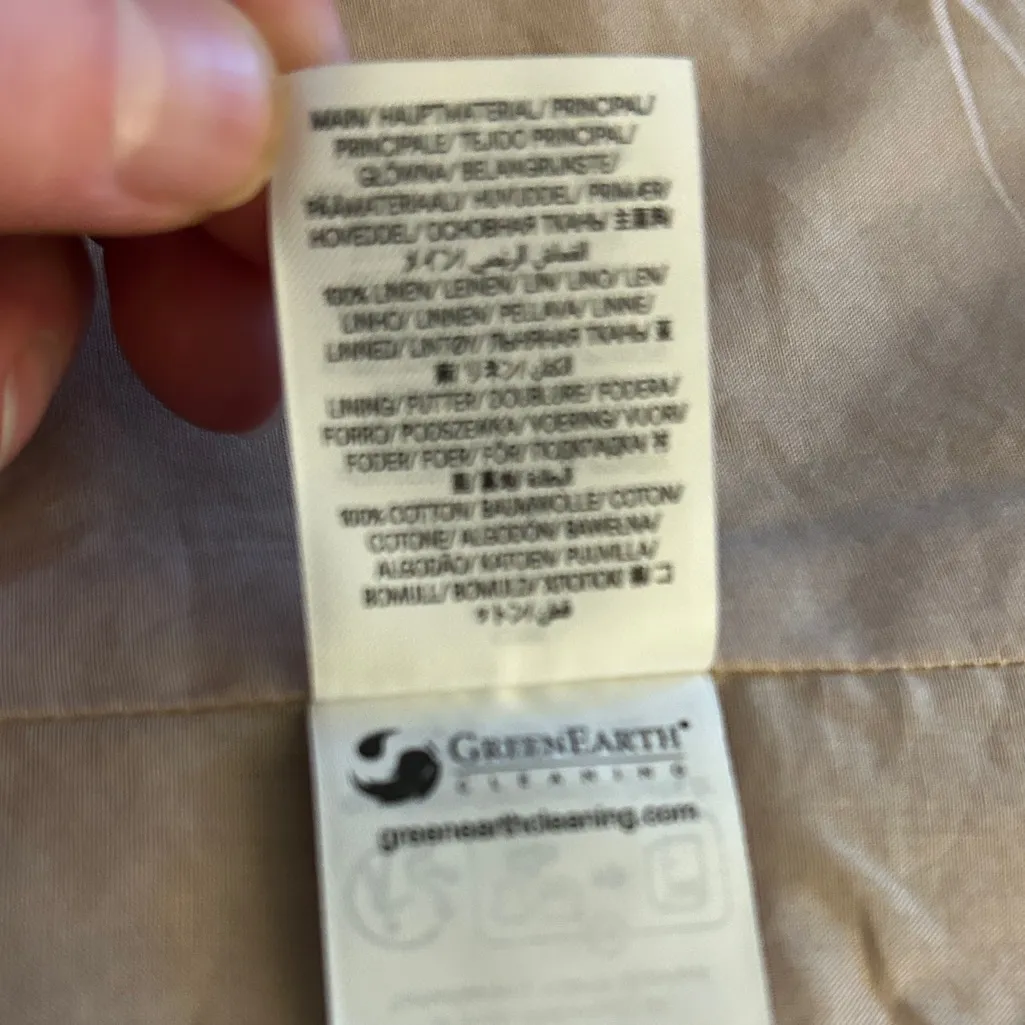 Boden Cambridge Tan Neutral Linen Blazer Size undefined - Image 6