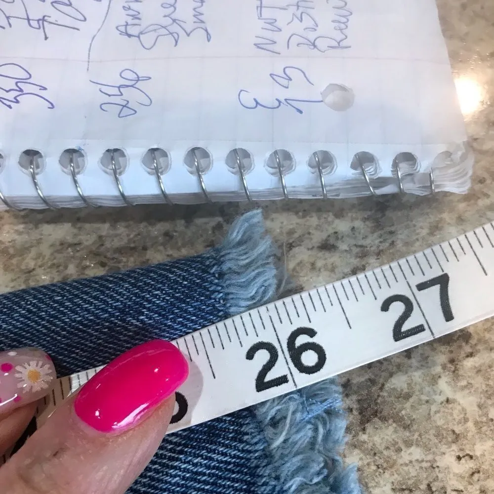 Distressed Blue High Rise Vantage Jeans Women's Size 31 - Image 8