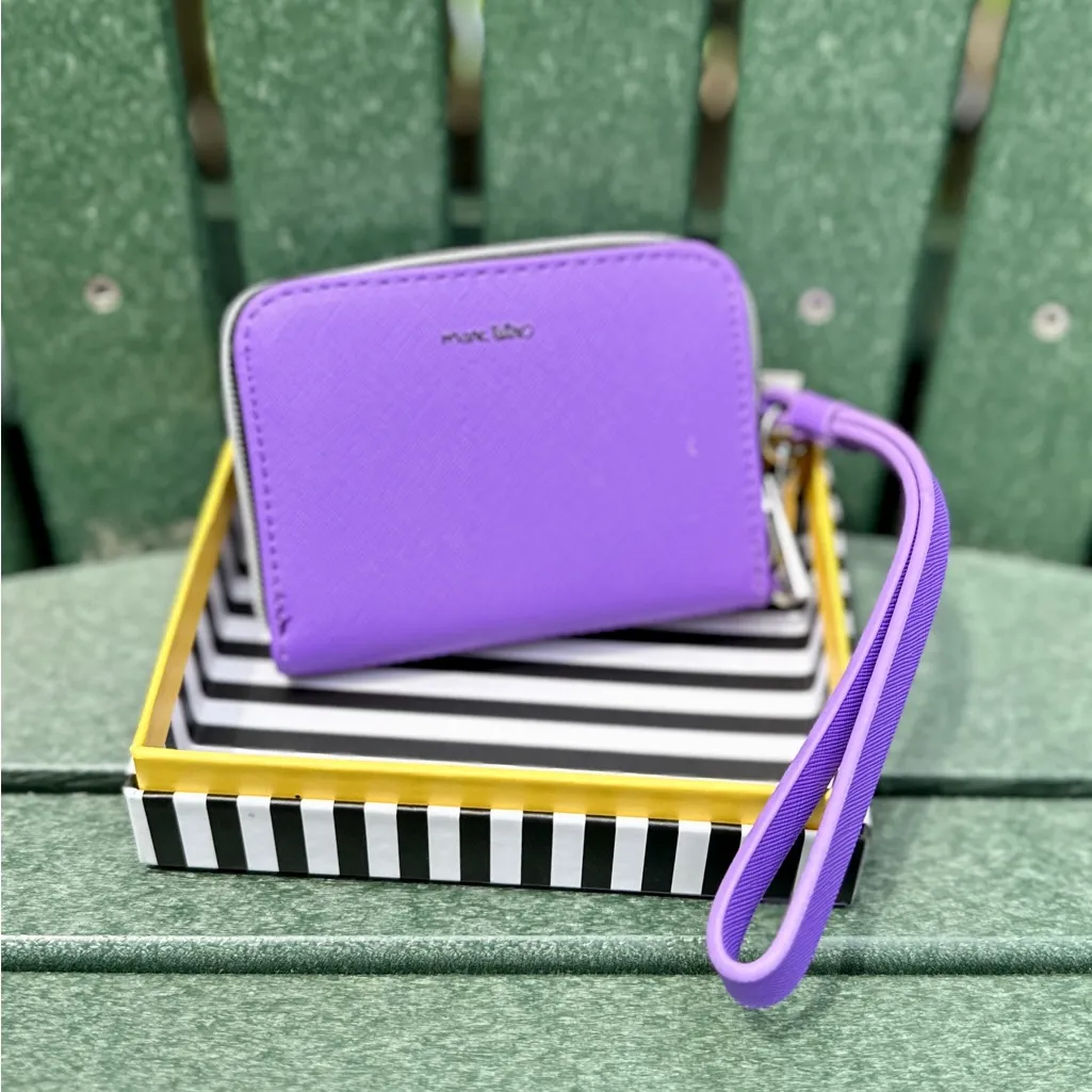 Marc Tetro Bichon Frise Zip Wallet – Purple – NWT - Image 3