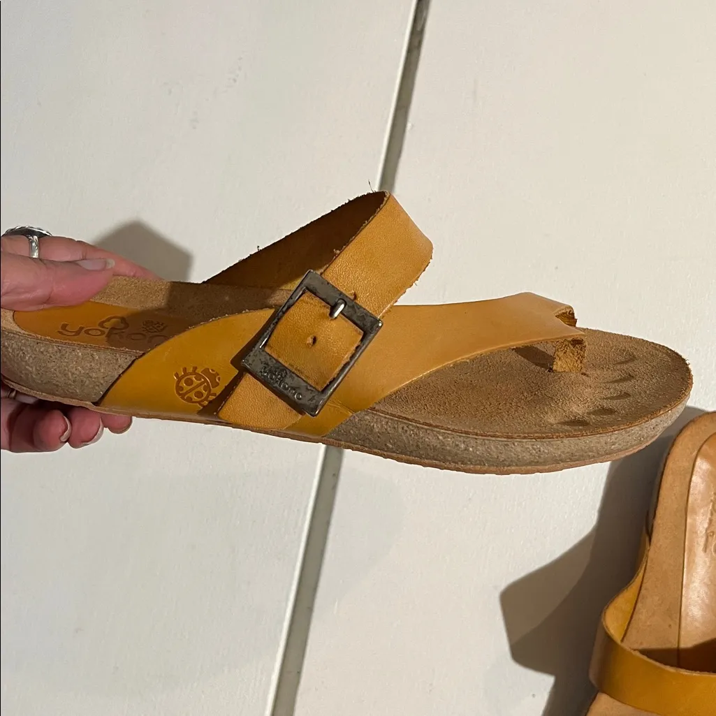 Yokono Sandals leather made in Spain size 6.5 Tan - Image 7