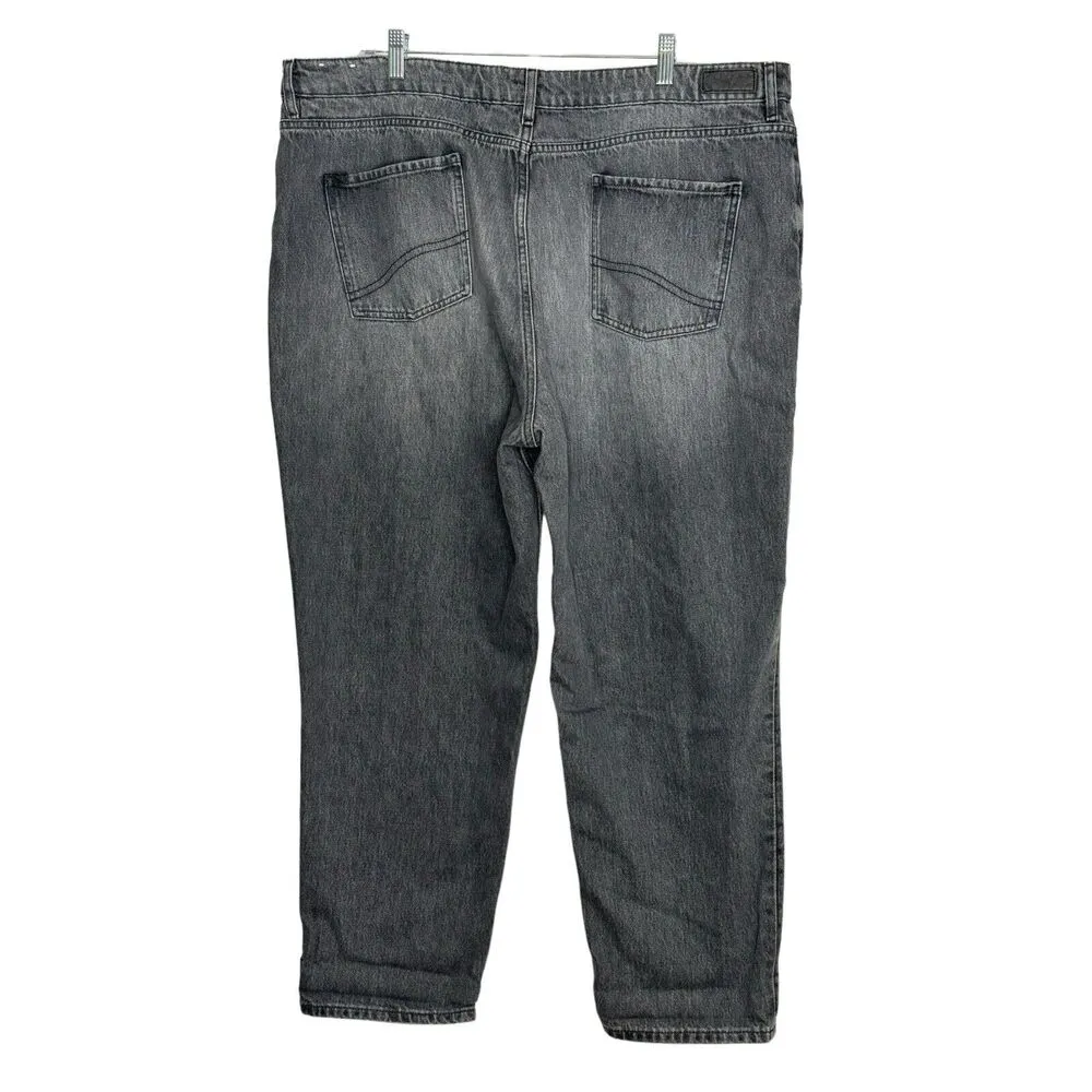 Fat Face Gray High Rise Mom Jeans Relaxed Straight Leg Women’s Size 16 - Image 2