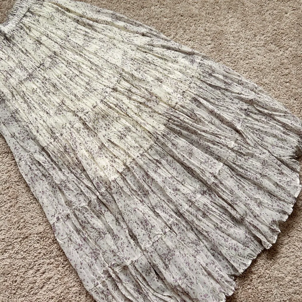Floral print long skirt. Xs - Image 4