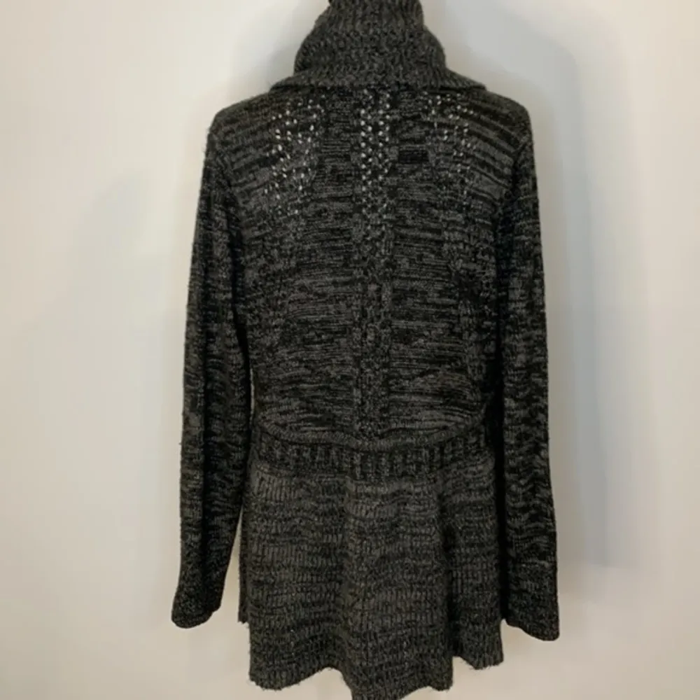 Cupio open front draped cardigan sweater L - Image 3