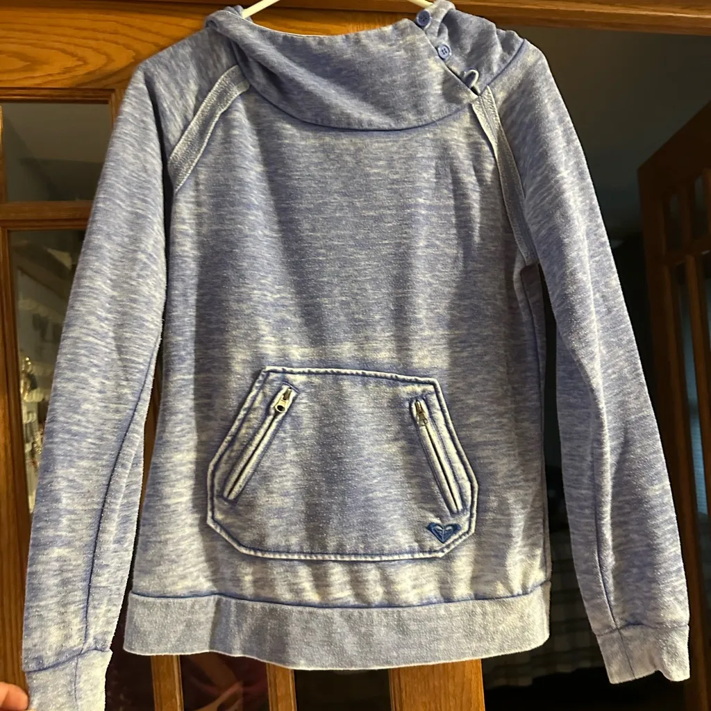 Roxy Light Blue Cowl Neck Sweater - Image 2