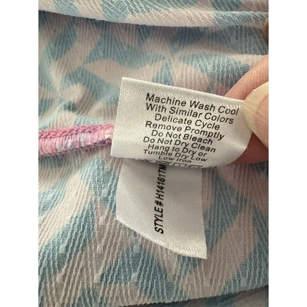 Sport Haley 1/4 Zip Shirt Size L Pink Blue Geometric Mesh Inset Pickleball Golf Size L - Image 12