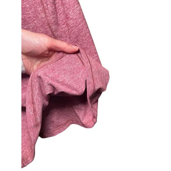 Lululemon Women 4 Time To Sweat Short Sleeve Heathered So‎ Merlot Red Burgundy - Image 9