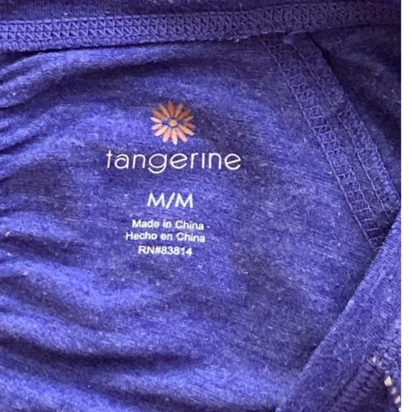 TANGERINE Regal Purple Activewear Short Sleeve Workout Yoga Top ~ Women's MEDIUM - Image 8