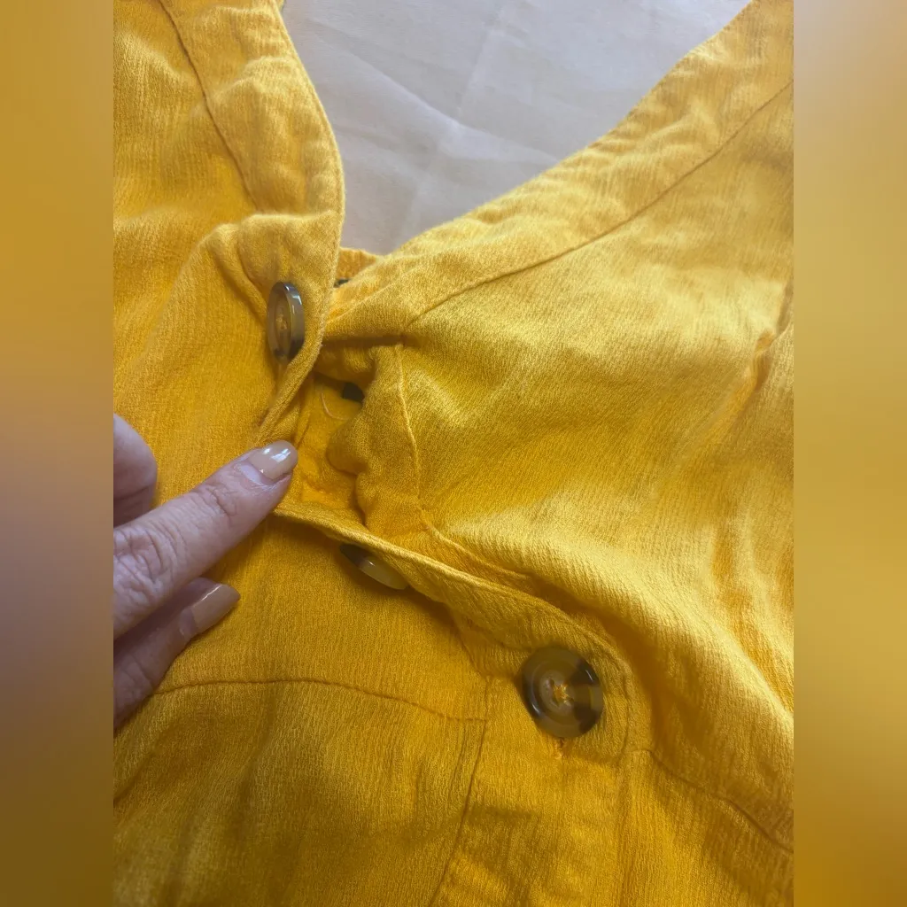 Wild Fable Yellow Gold Buttoned Sheath Midi‎ Dress - Image 14