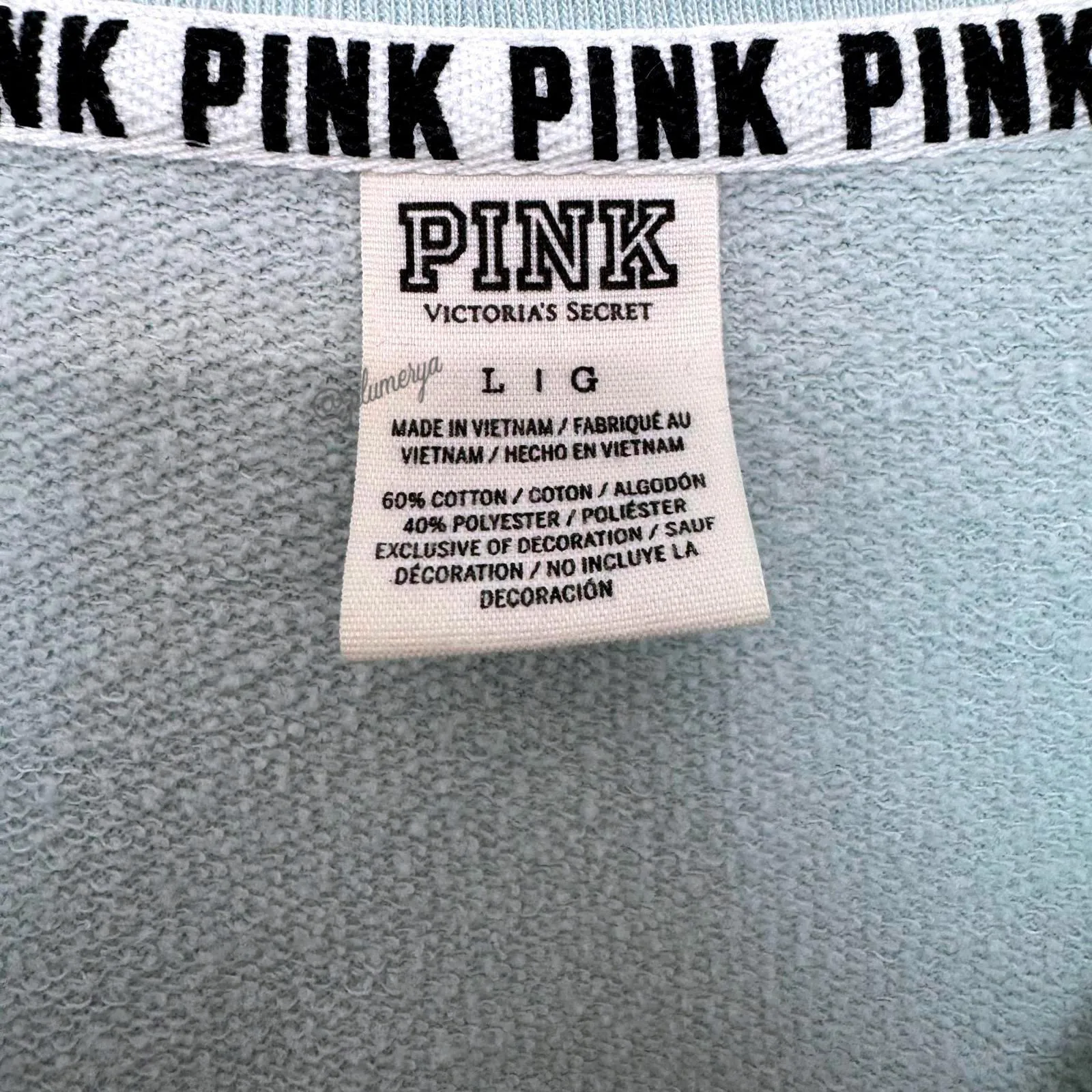 Victoria's Secret PINK Boyfriend Sweater in Mint Green Size L Size L - Image 4