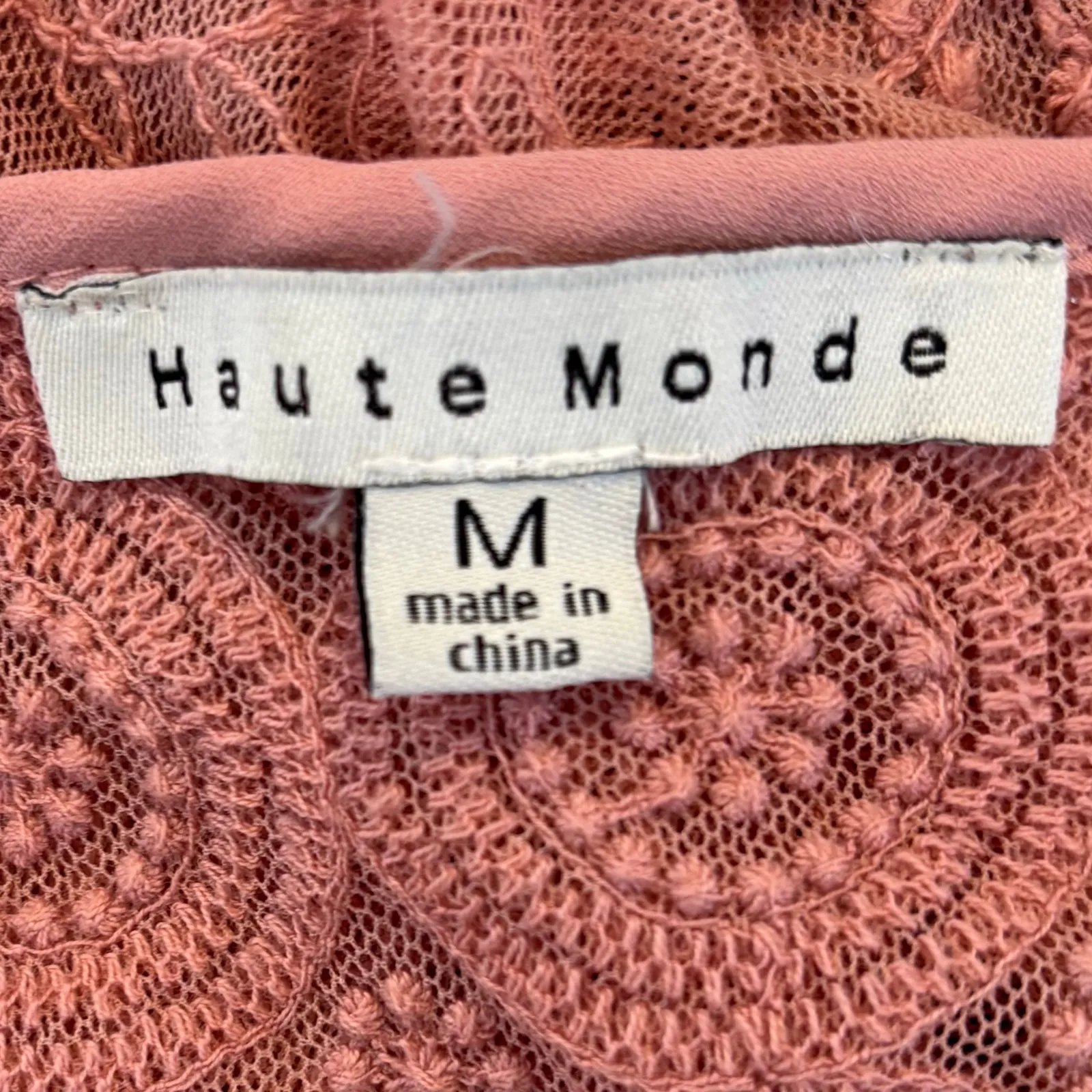 VTG Y2K Boho Chic Pink Lace Crochet Fringe Hem Sheer Tank Top, Women's Size M - Image 6